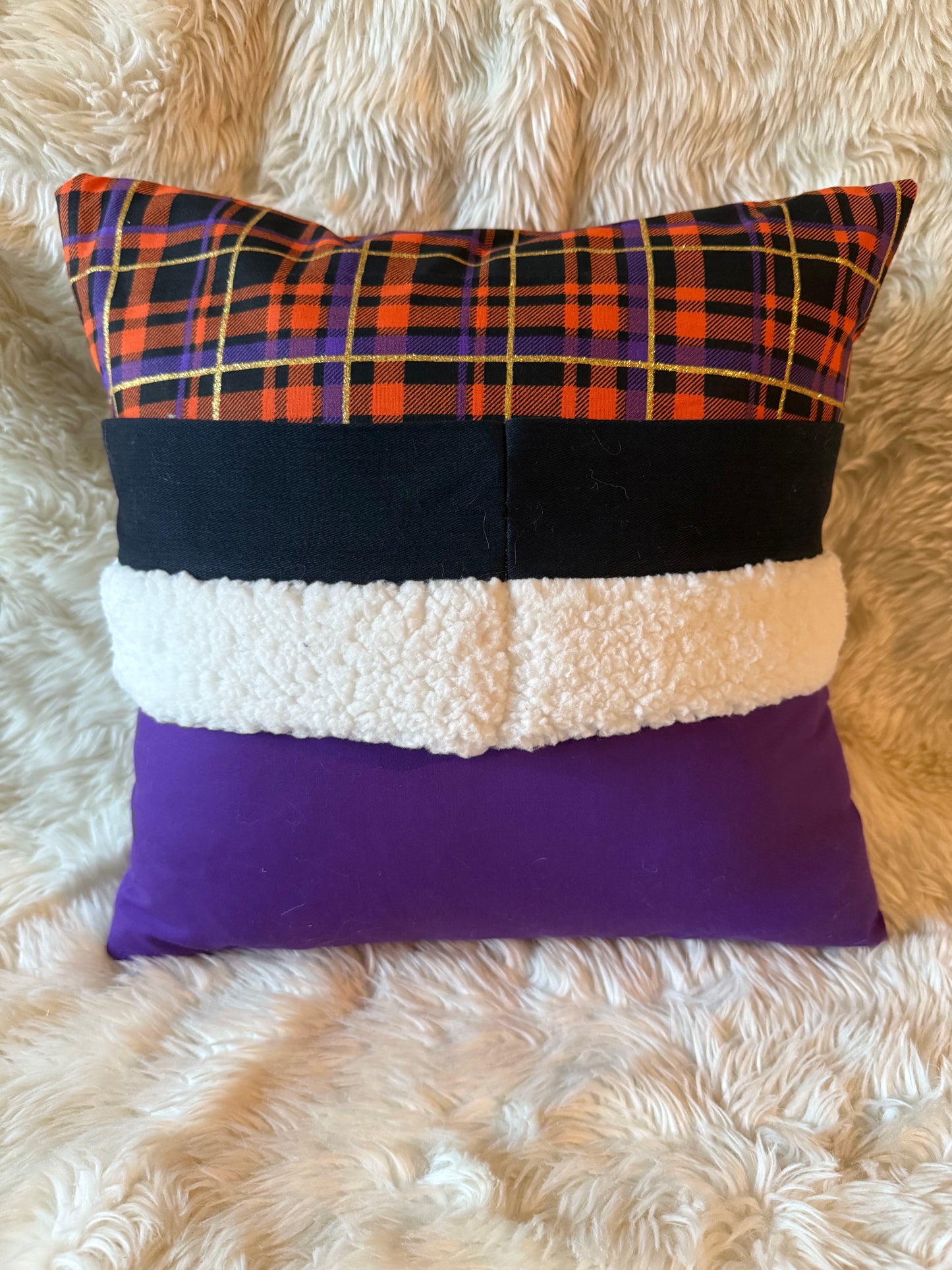 Plaid Halloween Gnome Pillow