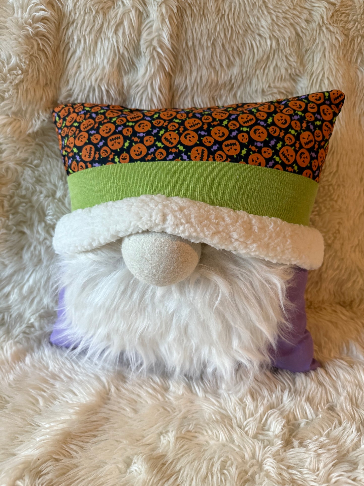 Jack-O’-Lantern Gnome Pillow