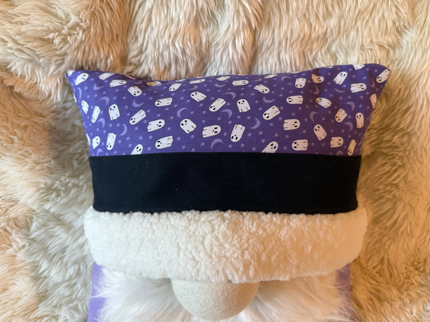 Purple Ghost Halloween Gnome Pillow