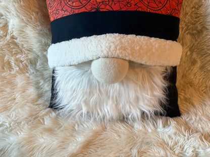 Orange Spider Web Halloween Gnome Pillow